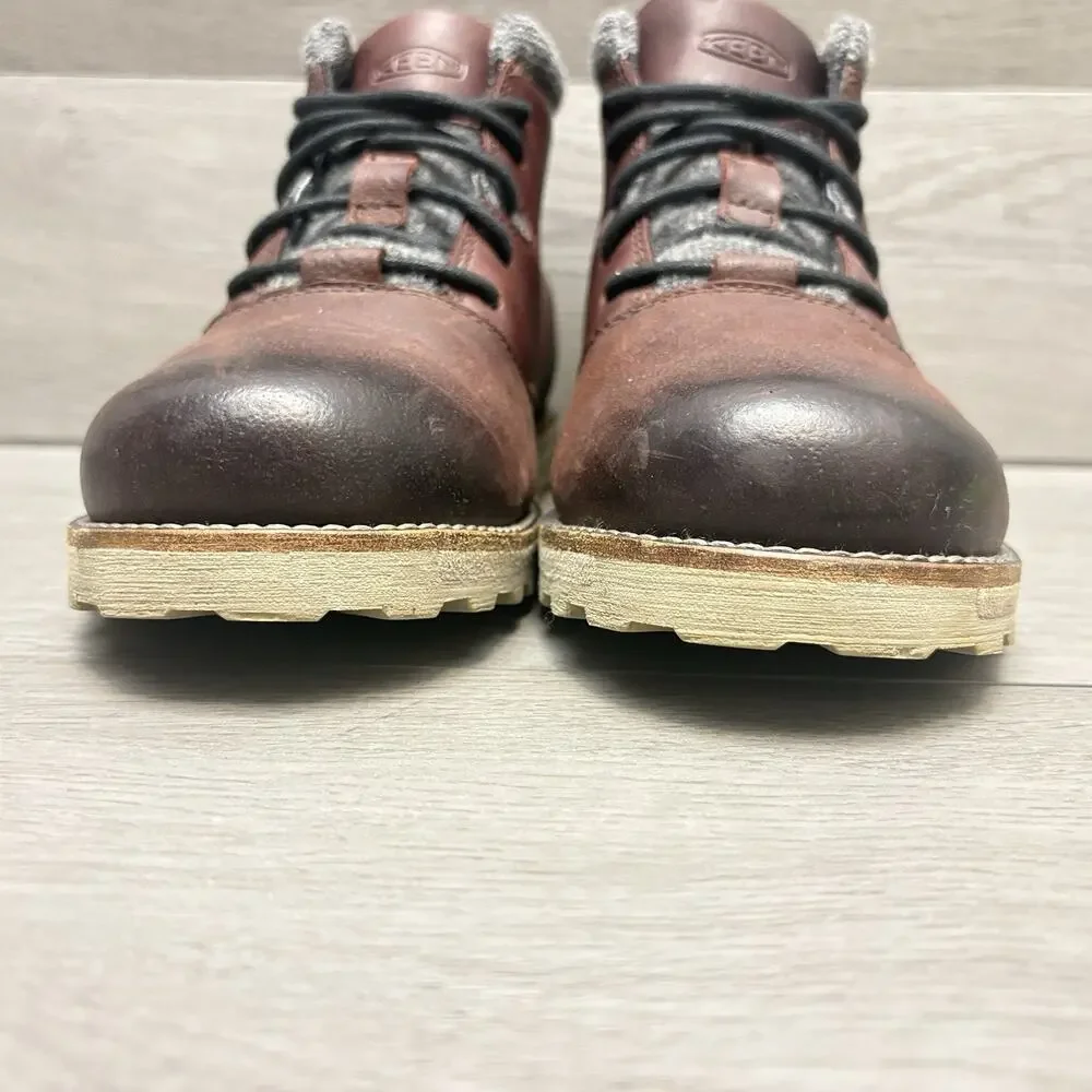 Keen Slater Boots Brown Red Leather Waterproof Boots 1017397 Men’s Size 9.5M